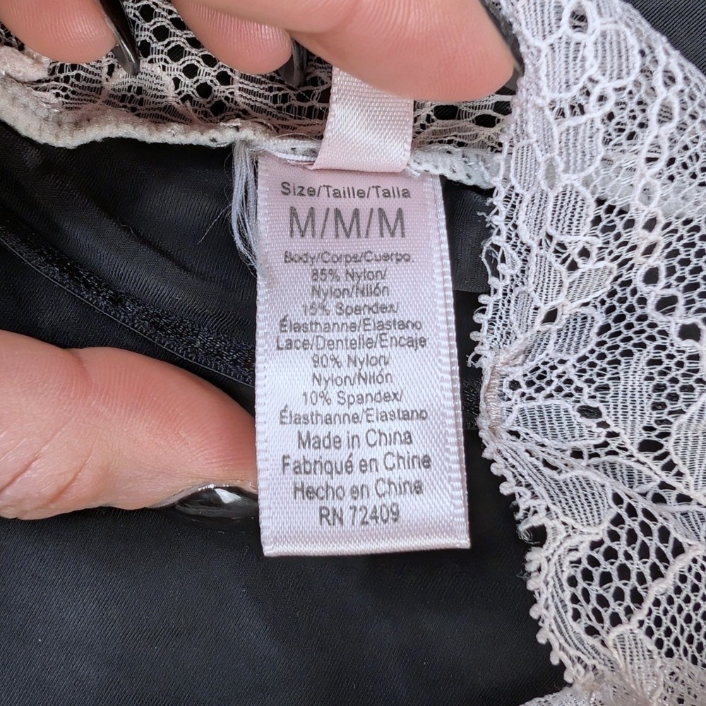 Sophie B. Black‎ Pink Lace Full Slip Dress Stretchy Lingerie Sleepwear - Picture 7 of 7